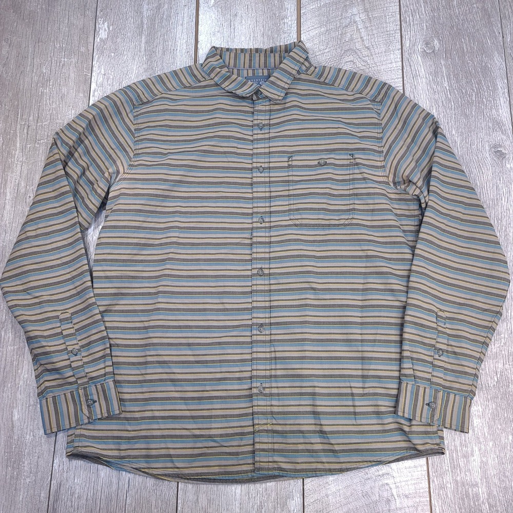 Mountain Hardwear Button Shirt Mens Size XL Multicolor Striped Long Sleeve Top